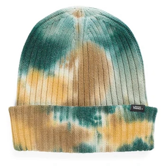 Vans Other - VANS Parkview Mens Cuff tie die green & gold Beanie
